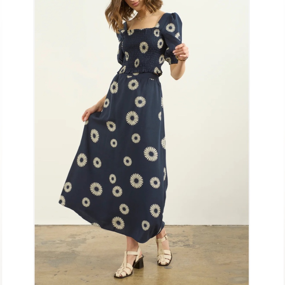 Bobeau Navy Blue Floral 2 piece set